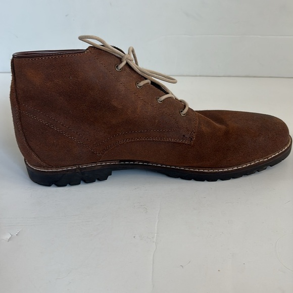 Vince Camuto Lancelot Chukka brown leather upper lace up ankle boots - Picture 14 of 16